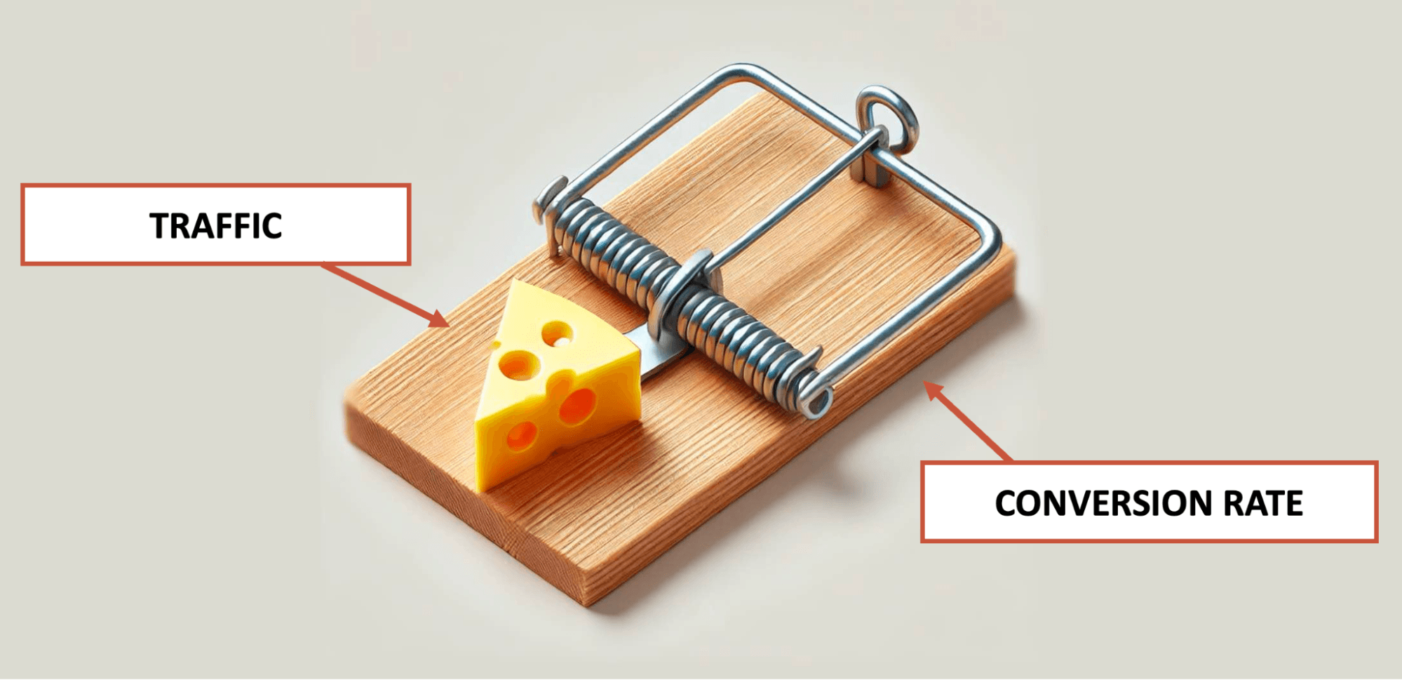 Image showing the importance of traffic as bait for conversion